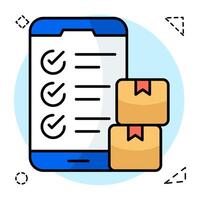 Perfect design icon of mobile list vector