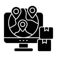 Unique design icon of global location graphics vector