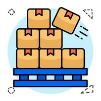 An editable flat design of cartons icons vector