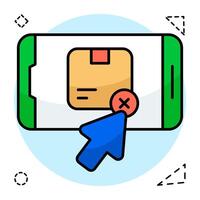 A design icon of order cancel vector