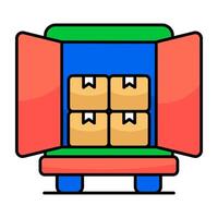 Perfect design icons of cargo loading graphics vector