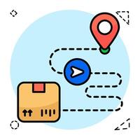 Modern design of parcel tracking vector