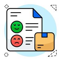 Flat design icon of customers feedback vector