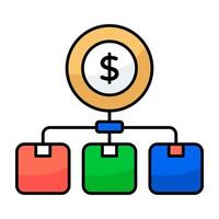 Conceptual flat icons design of cash on delivery vector