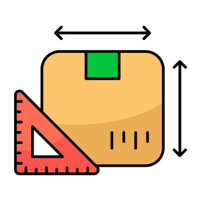 Trendy design of parcel size Logistic, list, todo, agenda, worksheet, task, icon, , flat, parcels