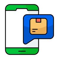 Perfect design of mobile logistic chat vector