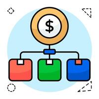 Conceptual icon of cash on delivery vector