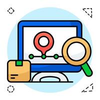 Modern design of parcel tracking icons vector