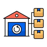 Flat design of warehouse graphic vector