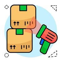 An icon design of barcode scanner vector