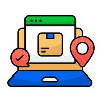 An icons design of online package vector