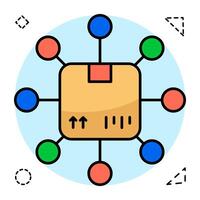 Parcel network icon in trendy design vector