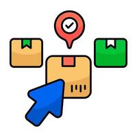 Modern design flat of parcel tracking graphics vector
