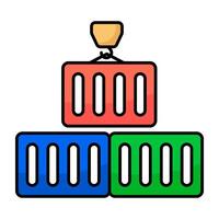 An icons design of containers vector