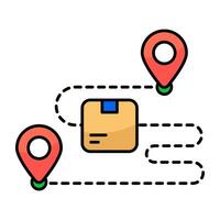 Modern flat design icons of parcel tracking graphics vector