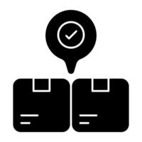 Modern design icon of parcel location graphics vector