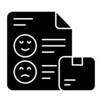 Flat design icon of customer feedback vector