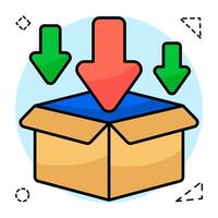 Trendy design icon of packing vector