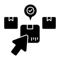 Modern design icon of parcel tracking graphic vector