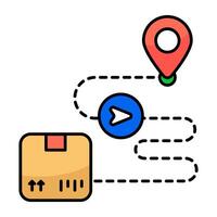 Modern design of parcel tracking system vector