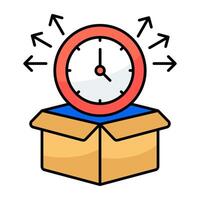 Perfect design solid of delivery time graphics vector