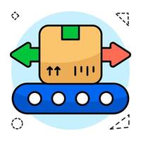 Conveyor belt icon, editable graphics vector