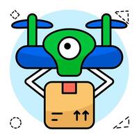 Modern design icon of drone delivery vector