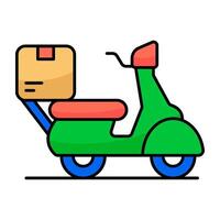 Scooter delivery icon, editable vectors graphics