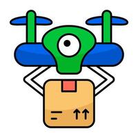 Modern design icon of drone delivery graphic vector