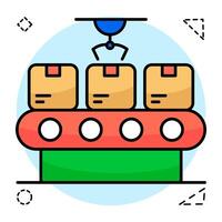 Conveyor belt icon of editable vectors