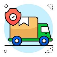 Perfect design icon of secure shipment vector
