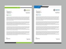 Clean and modern corporate company business letterhead template design with colorful and elegant design variation bundle vector