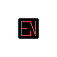 Unique and Custom EN NE Branding Solution vector