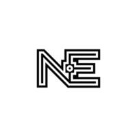 EN NE Camera Stylish Alphabet Logo with a Clean Look vector
