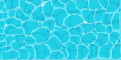 Turquoise ocean water ripple surface with sunlight reflections in cartoon style game texture top view vector
