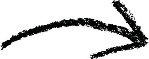 Hand drawn arrow pointing vector