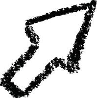 Sketch style arrow pointing art design vector