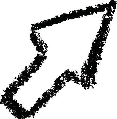 Sketch style arrow pointing art design