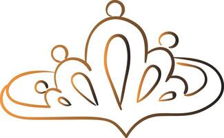 Elegant royal crown design with regal and luxurious details vector