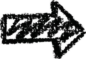 Sketch Style Arrow Pointing Design vector