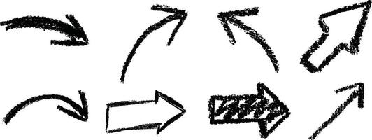 Hand drawn arrow pointing set, hand-drawn arrow, pointing arrow, sketch arrow, doodle arrow, direction icon vector