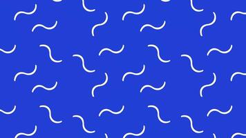 Abstract Wavy Lines Pattern set on a Vibrant Blue Background in a striking way Memphis pattern video