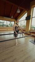 Ballerina Trying Different Poses In The Studio video