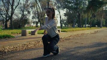 Graceful Dancer Expressing Art in Public Park video