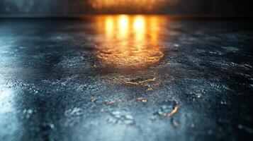 A polished metal surface captures warm light, reflecting it within a contemporary manufacturing facility where automation and engineering processes are in full swing, emphasizing industry innovation. photo