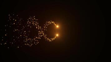 Magical Glowing Stardust Particles Flowing in Waves with Alpha Channel, 4K video