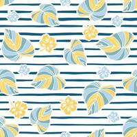 Summer seamless pattern, beach life elements Print for textile and fabric vector