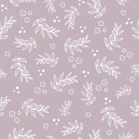 Seamless pattern with leaves. floral background in trendy minimalistic linear style. vector