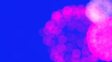 Abstract Real Firework on blue screen chroma key background, 4th of July independence day and new year eve 2024 concept. High quality 4k chromakey slow motion cinematic video