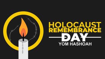 Holocaust Remembrance Day, yom hashoah, Honoring the Past, Protecting the Future vector
